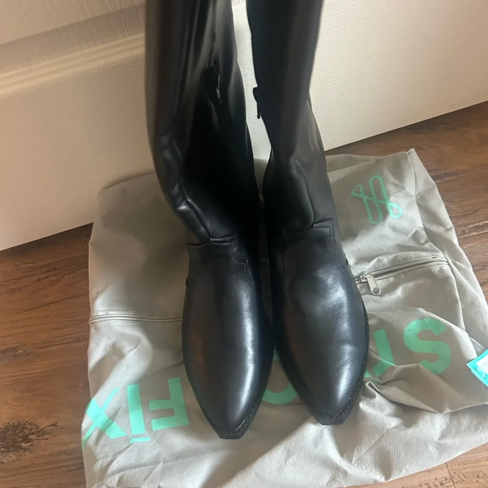 Dolce Vita Black Over-the-Knee Pointed Toe Boots